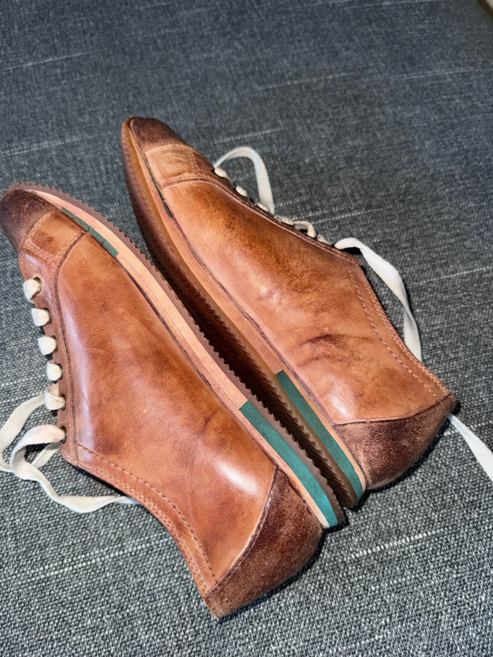 Roan Bed/Stu Maudt Pecan Leather and Suede Sneakers - Picture 8 of 10